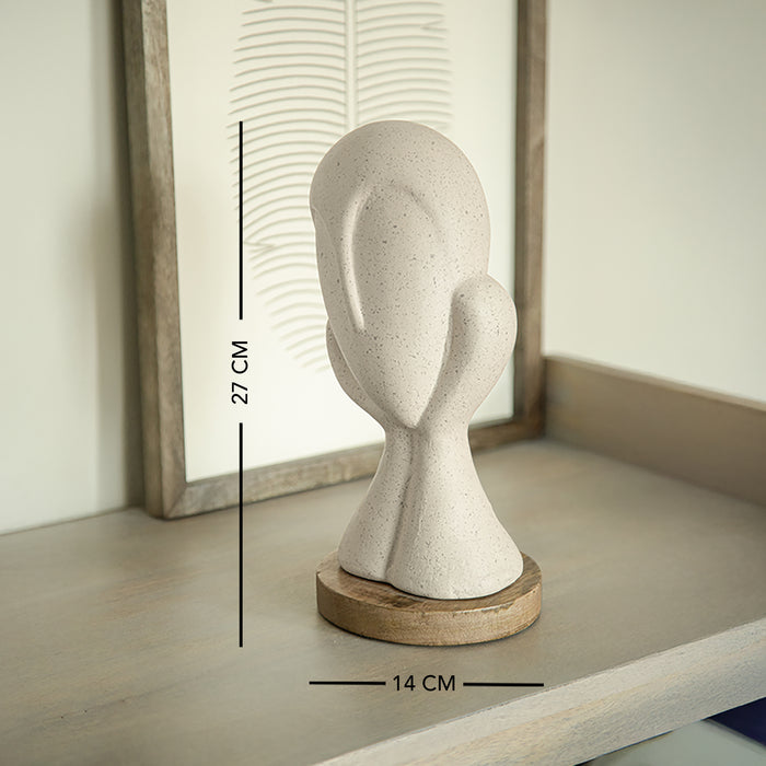 Spellbound Face Ecomix Sculpture - White
