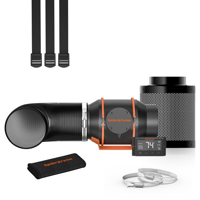 Spider Farmer 6" Inline Fan Combo with Smart Controller