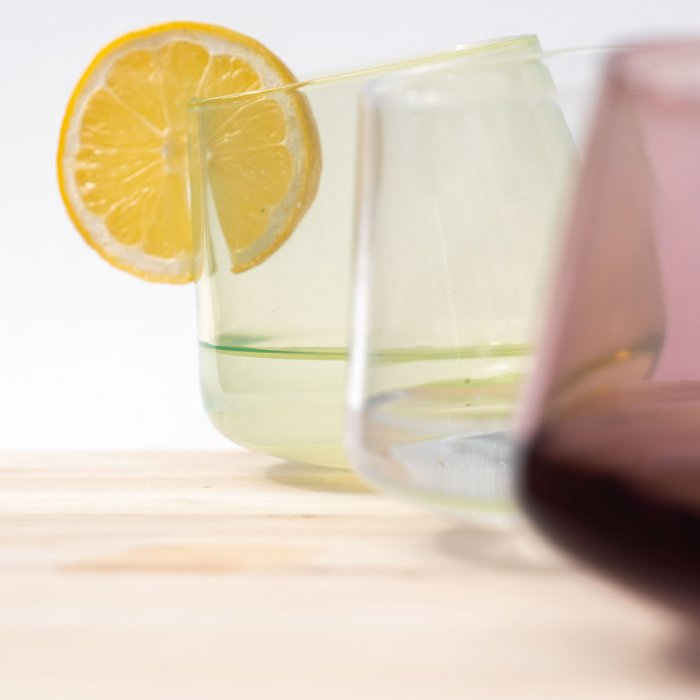 Spin Stemless Wine Glass, Set of 4