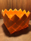 Splint Wood Basket from Germany, Orange