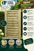 Square Horizontal Gate – Durable, Stylish & Secure-Eclipse Fencing