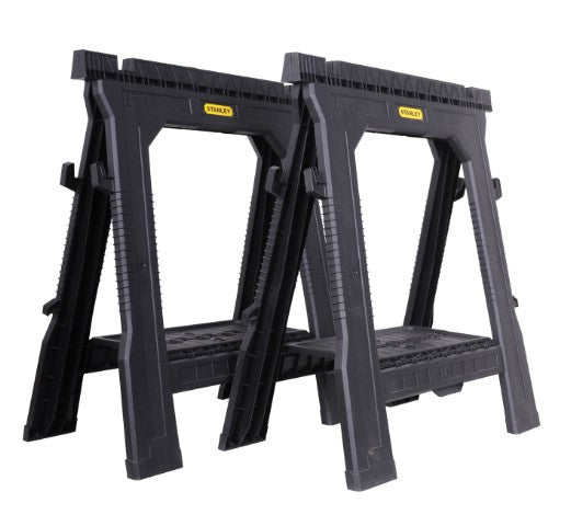 Stanley Folding Saw Horse Twin Pack – Durable, Portable Work Support-Eclipse Fencing