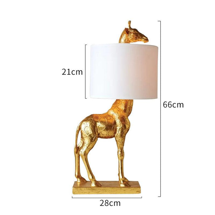 Stately Giraffe Table Lamp in Gold or White - Divine Heart L.A.
