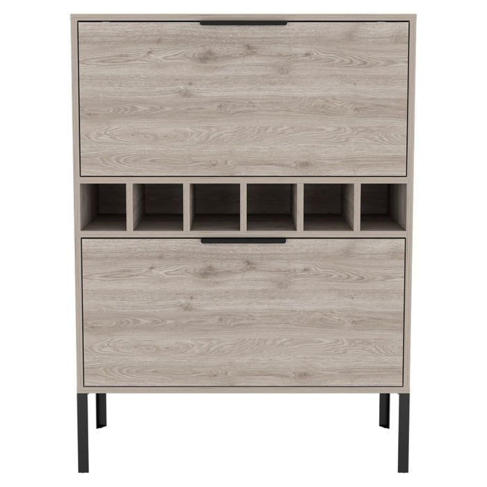 DEPOT E - SHOP Staten Bar Cabinet, Two Door Flexible Cabinets, Light Gray - Divine Heart L.A.