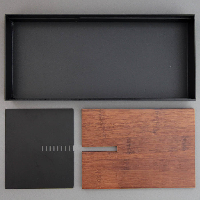Steel & Bamboo Tea Tray
