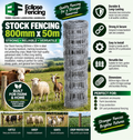 Stock Fencing 800mm x 50m – Durable Livestock & Farm Fence-Eclipse Fencing