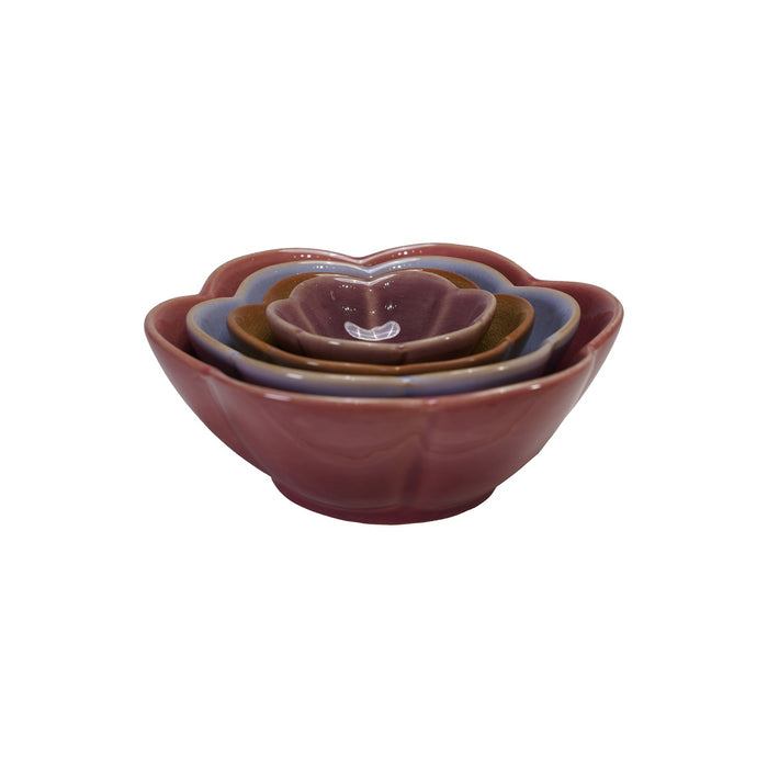 Stoneware Flower Prep Bowl Set