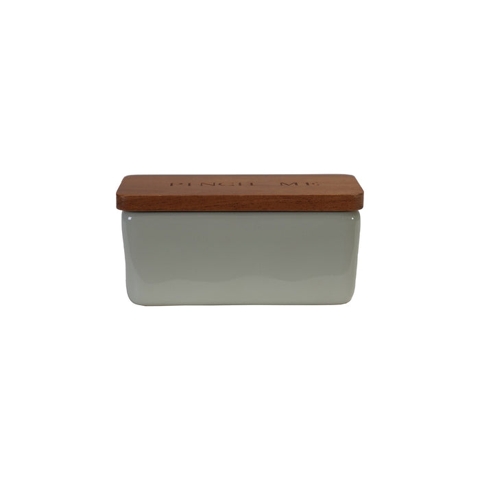 Stoneware S&P Pinch Pot With Lid