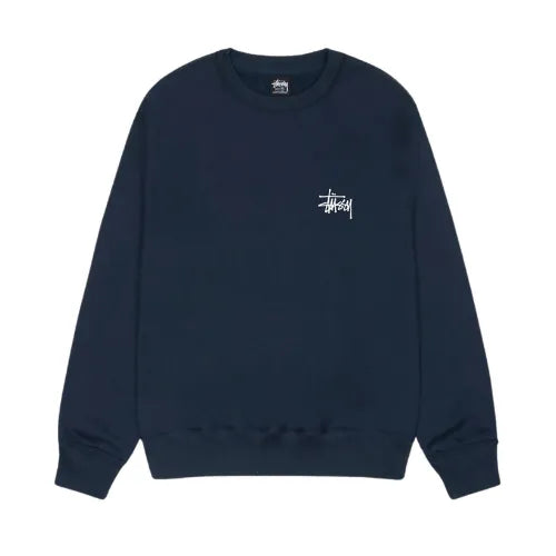 Stussy Men's Basic Stussy Crew Navy STUSSY Bluzy