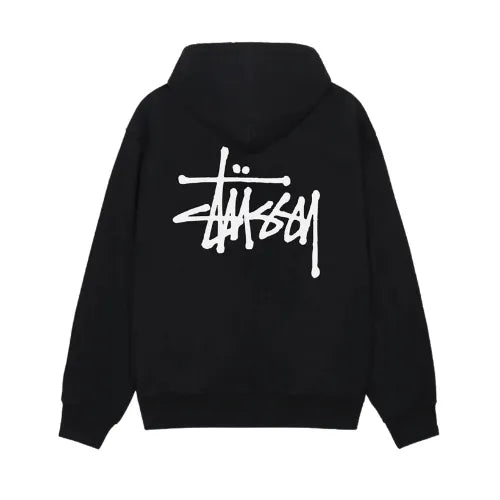 Stussy Men's Basic Stüssy Hood Black STUSSY Bluzy