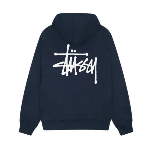 Stüssy Men's Basic Stüssy Hood Navy STUSSY Bluzy