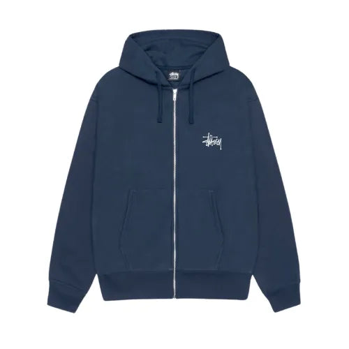 Stussy Men's Basic Stüssy Hood Zip Navy STUSSY Bluzy