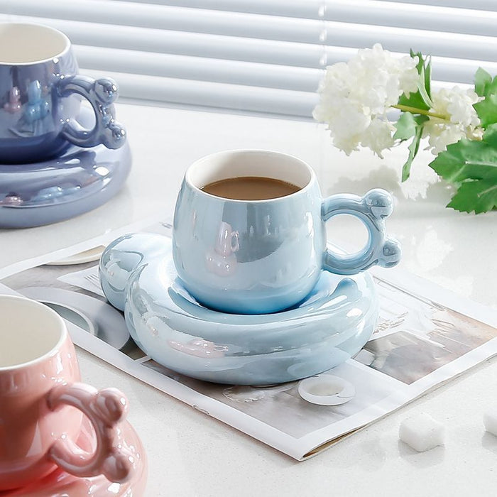 Sweet Surpise Pearl Glazed Coffee Cup Northern Lights