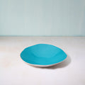 teal metal-enamel fusion platter- large - ellementry