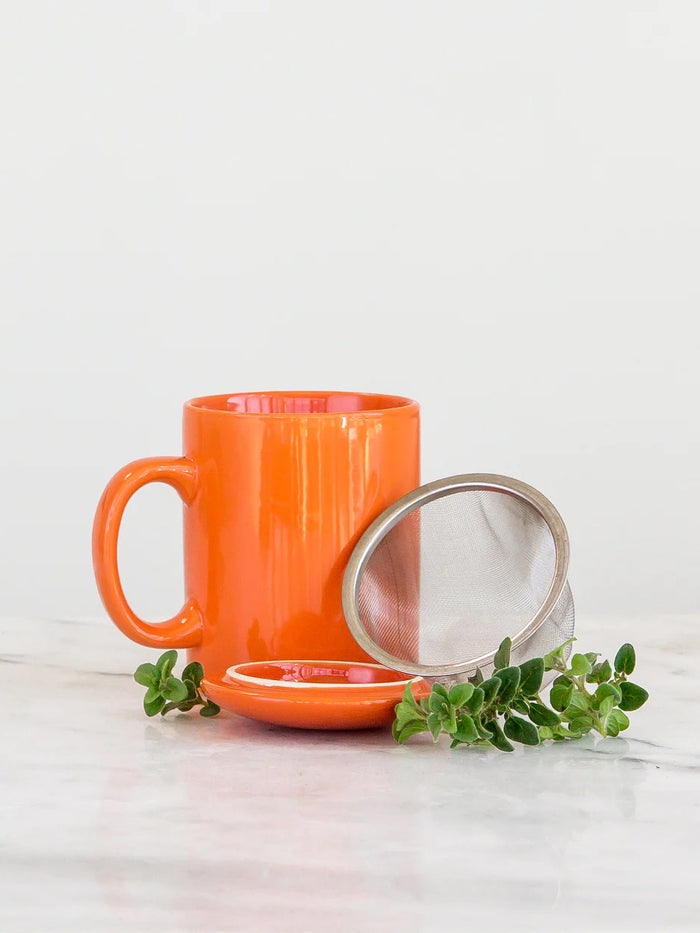 Teapot + Tea Brewer Mugs Set