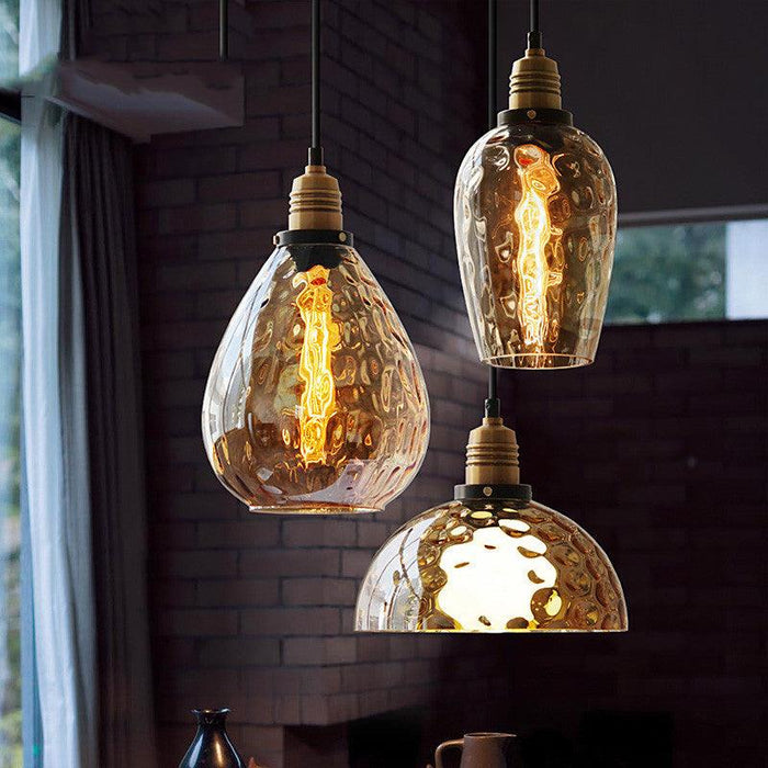 Textured Glass Pendant Light - Divine Heart L.A.