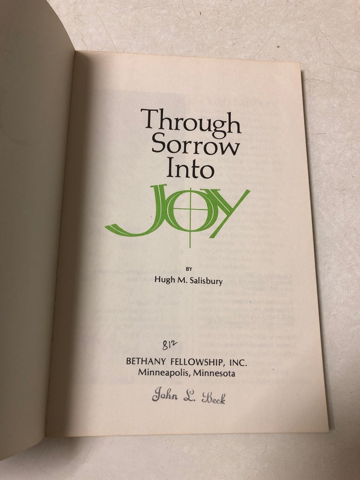 Through Sorrow Into Joy