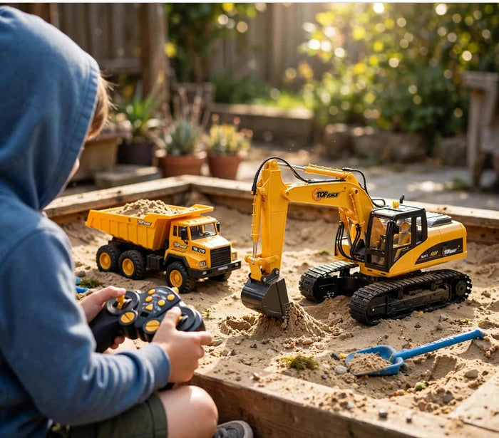 Top Race 1:14 Remote-Control Dump Truck – 10-Channel