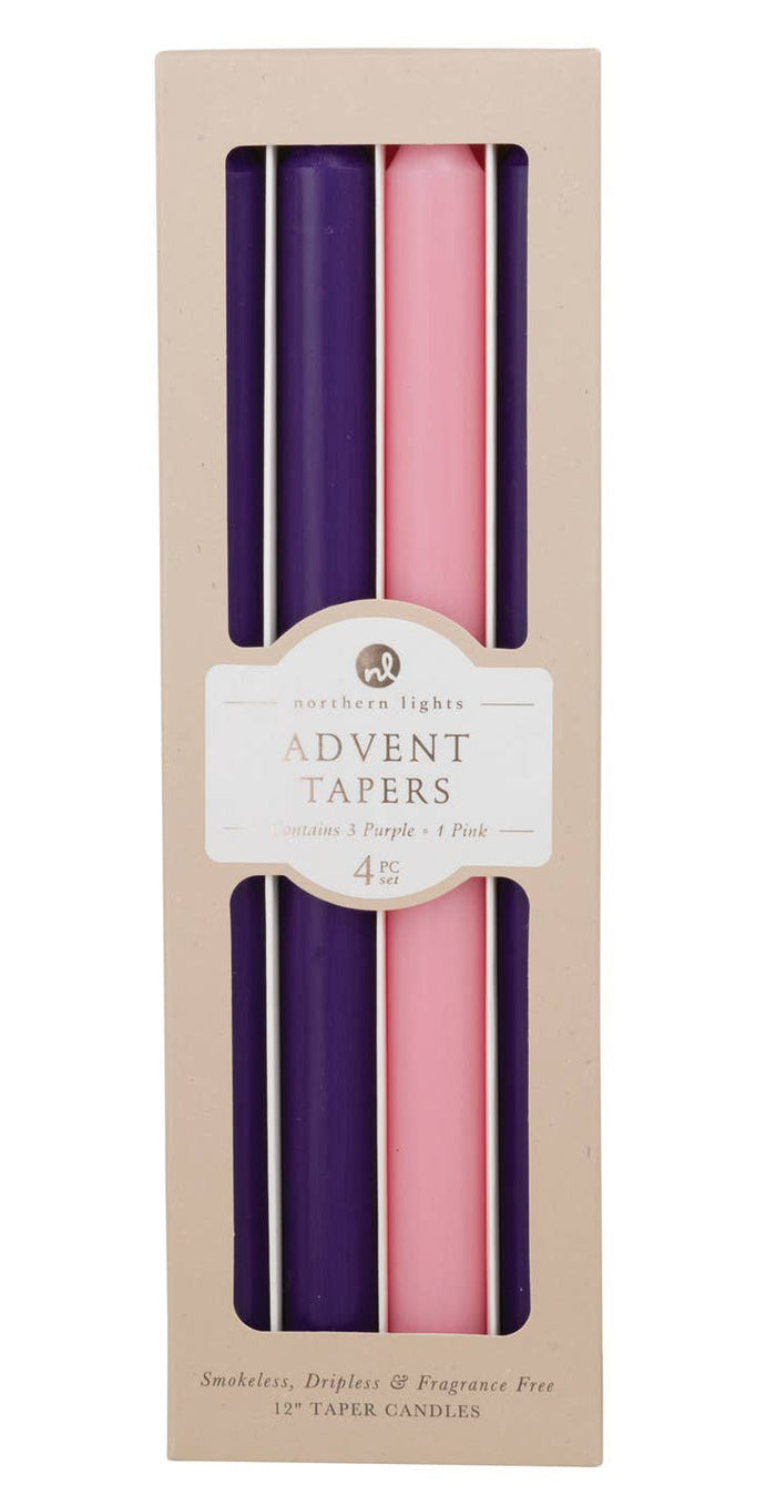 Traditional Advent Candles, Box of 4, from Germany