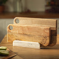 Twiggy Chopping Board Set of 2 with Marble Stand - ellementry