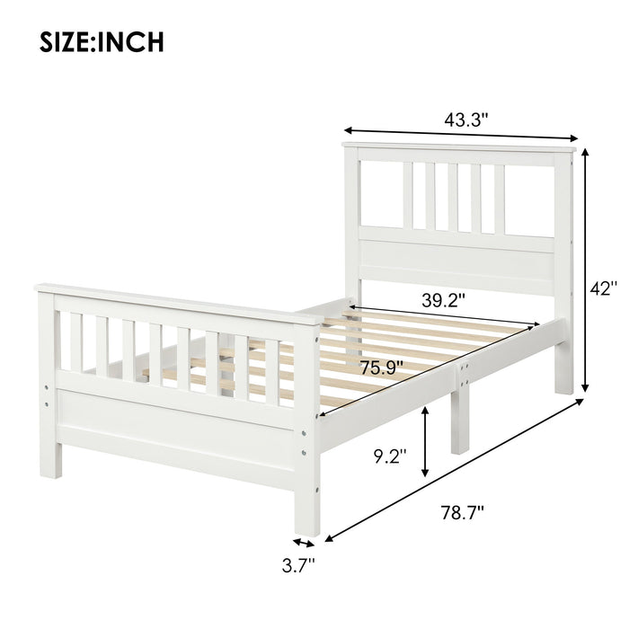 Twin Platform Bed with Headboard and Footboard - Divine Heart L.A.