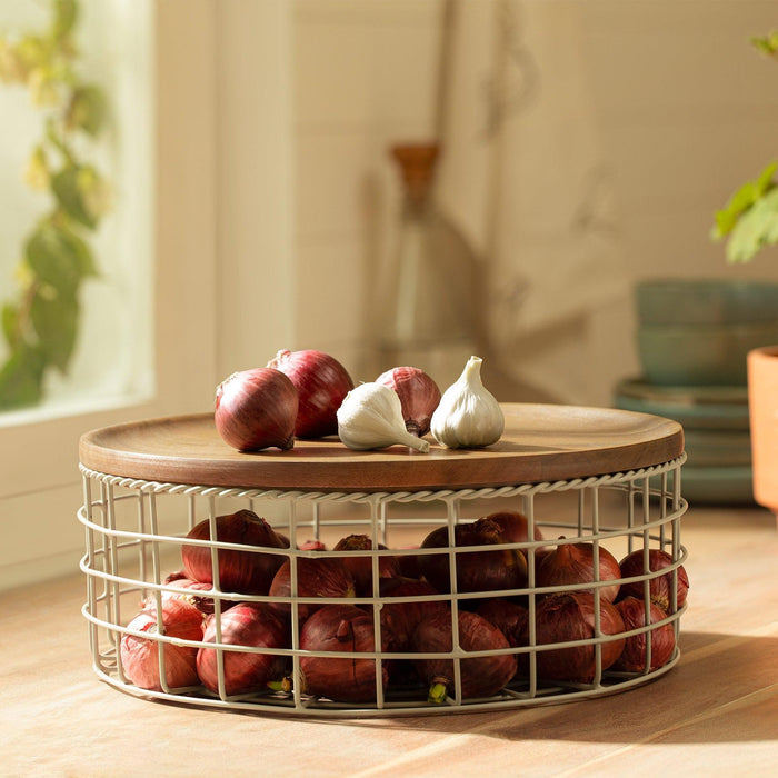 Twine Wire Basket (Round) - ellementry
