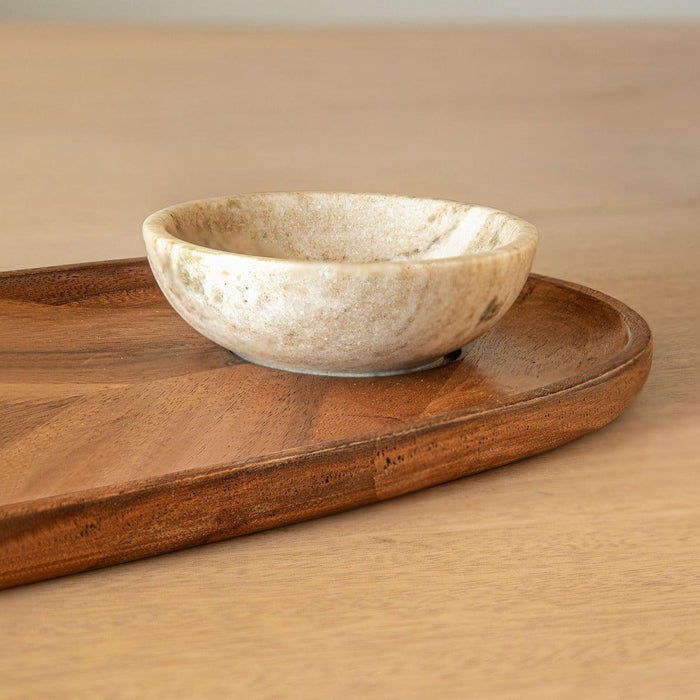 umber leaf oval chip & dip platter.