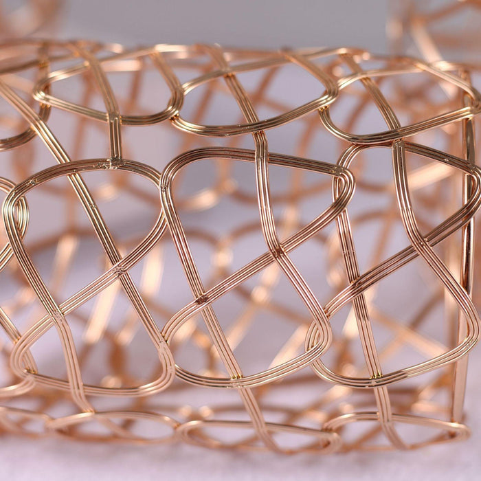 Universal Lines Electroplated Metal Candle Holder in Rose Gold - Divine Heart L.A.