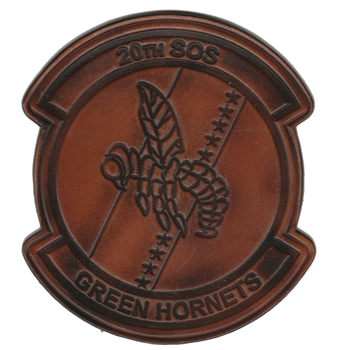 USAF 20th SOS Green Hornets Leather Patches
