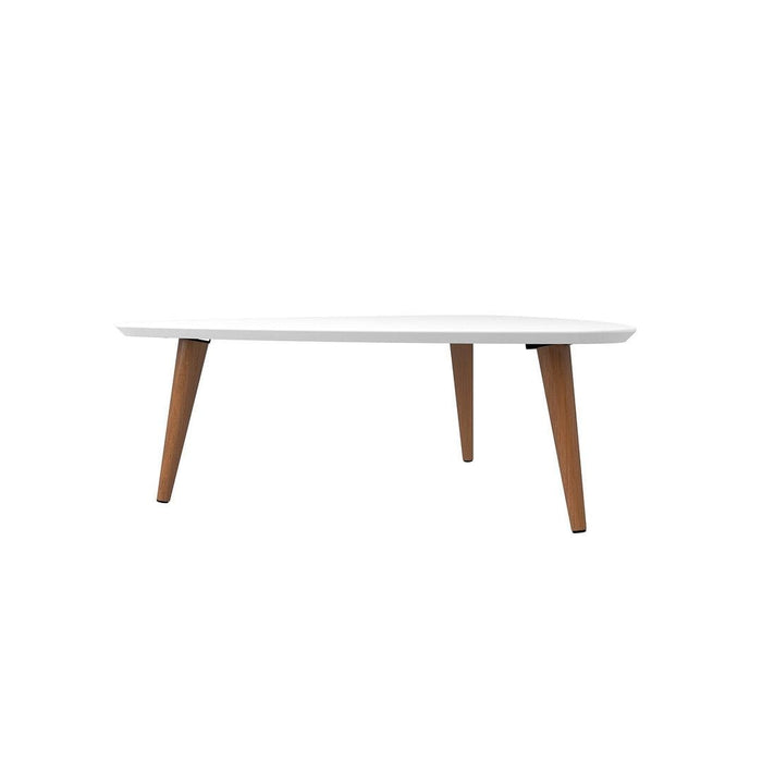 Utopian Triangle Coffee Table in White Gloss Doba