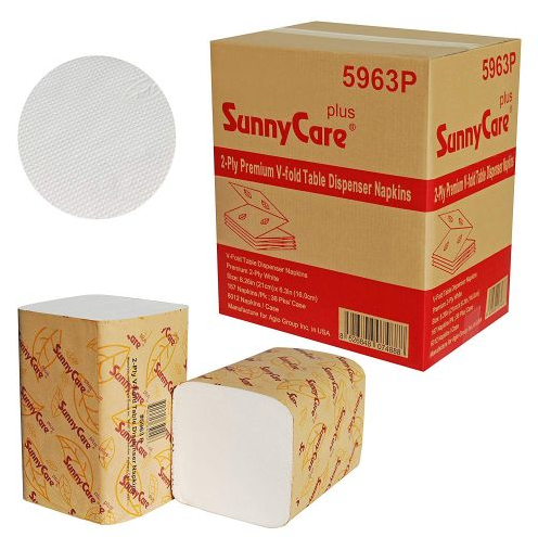 V-Fold White Napkins