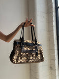 Vintage Y2K Coach Signature Shoulder Bag Brown