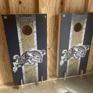 Cornhole Board Storage (2 pair), Storage Shed, Shed organization, Shed organizer, Tool Rack - HangThis Up  Cornhole Board Holder