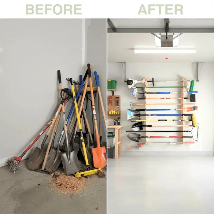 Wall - Mounted Garden Tool Rack - Garage - HangThis Up