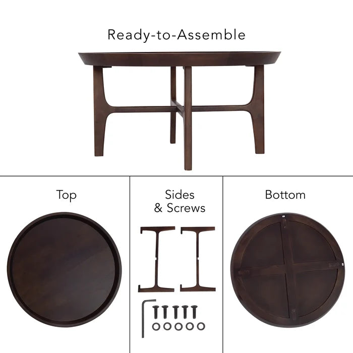 Walnut Haze Round Coffee Table