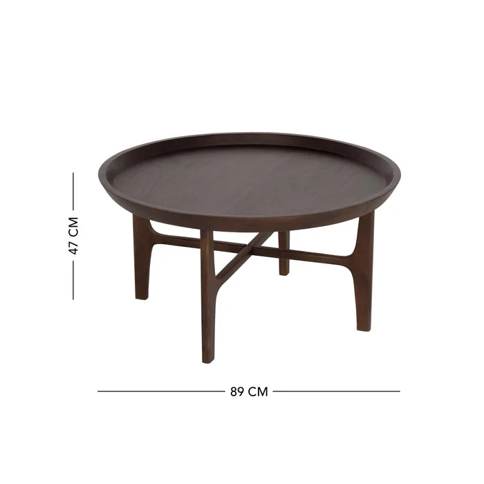 Walnut Haze Round Coffee Table
