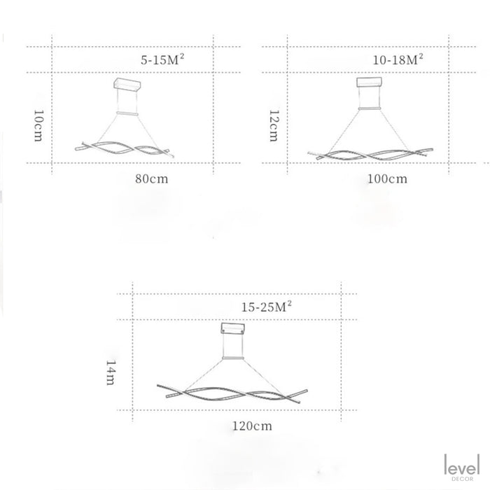 Wave Avize Lustre Pendant Light - Level Decor