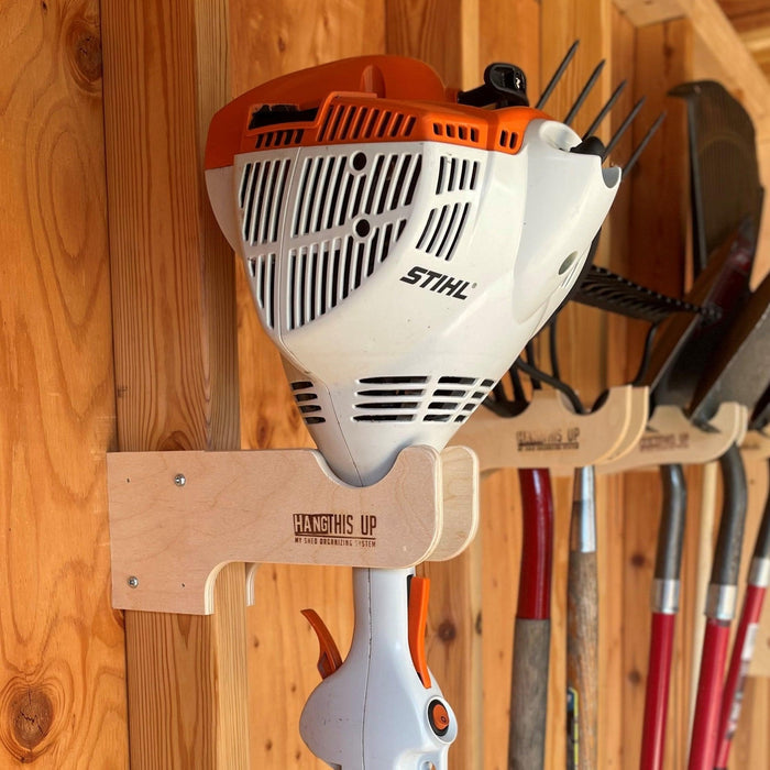Weed Wacker Organizer, Shed Organization System, Yard Shed Storage, Yard Tool Rack - HangThis Up