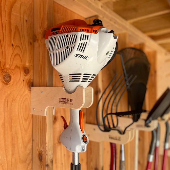 Weed Wacker Organizer, Shed Organization System, Yard Shed Storage, Yard Tool Rack - HangThis Up
