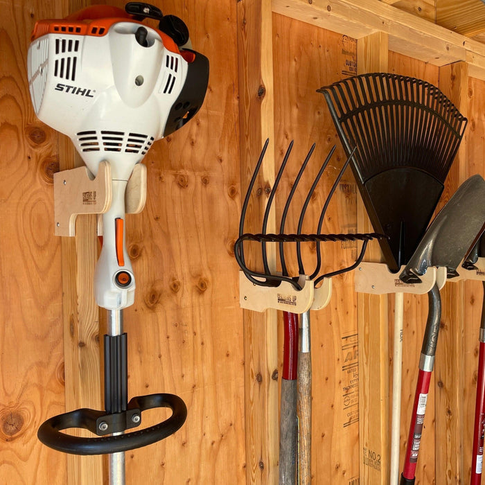 Weed Wacker Organizer, Shed Organization System, Yard Shed Storage, Yard Tool Rack - HangThis Up