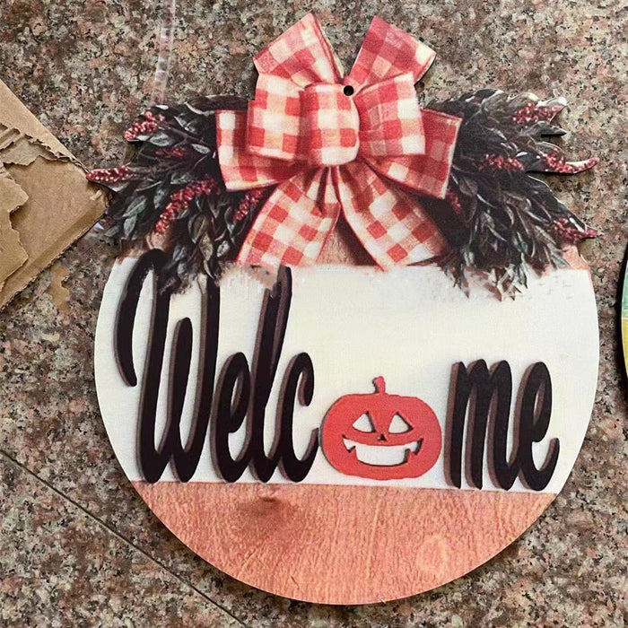 Welcome Door Decor with Ribbon Parchway & Co.