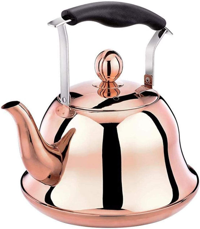 Whistling Rose Gold Stainless Steel Kettle Doba