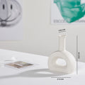 White Ceramic Vase - E - Level Decor