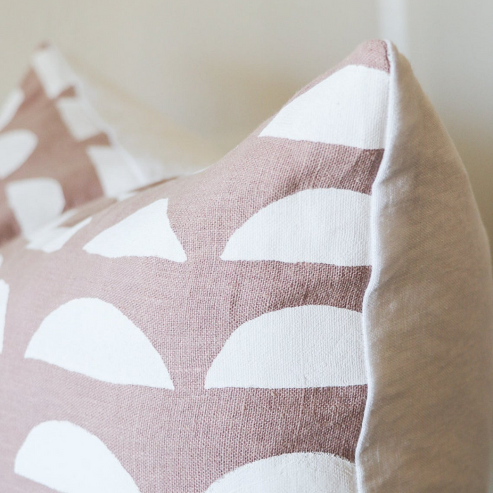 White Half Moons on Blush