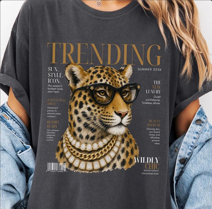 Wildly Chic Leopard Fashion Graphic Tee