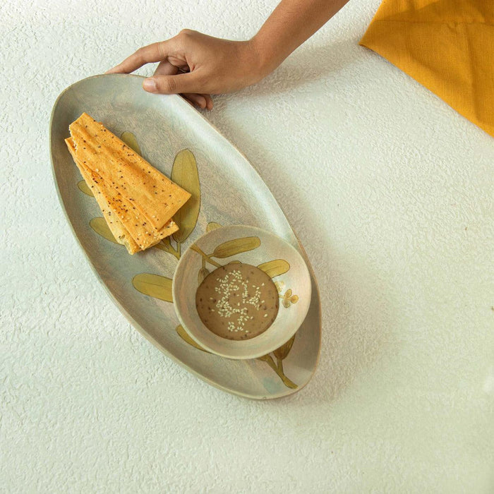 Wisteria Yellow Platter - Small