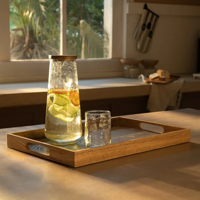Wooden Floral Handcrafted Tray