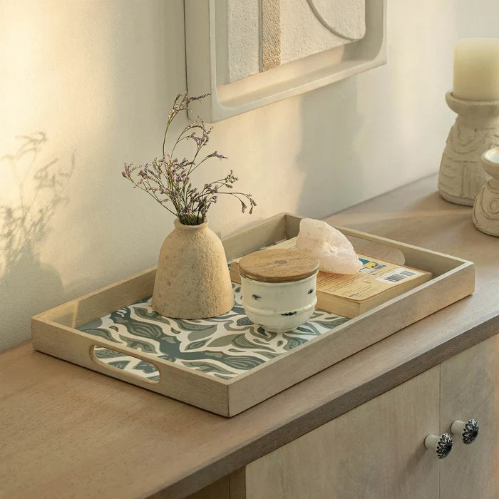 Wooden Handcrafted Tray - White