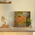 Wooden Muticolour Bird Tray - Square