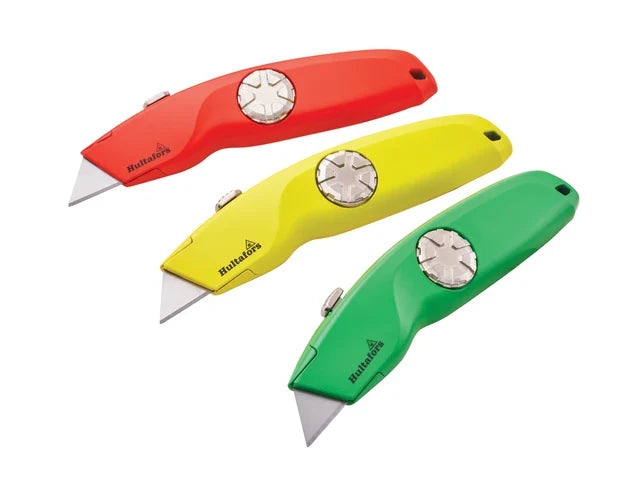 XMS Hi-Vis Retractable Trimming Knife by Hultafors – Precision & Durability-Eclipse Fencing